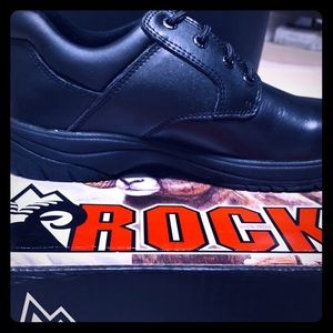 Women’s Rocky Oxford slipstop work shoes Black234